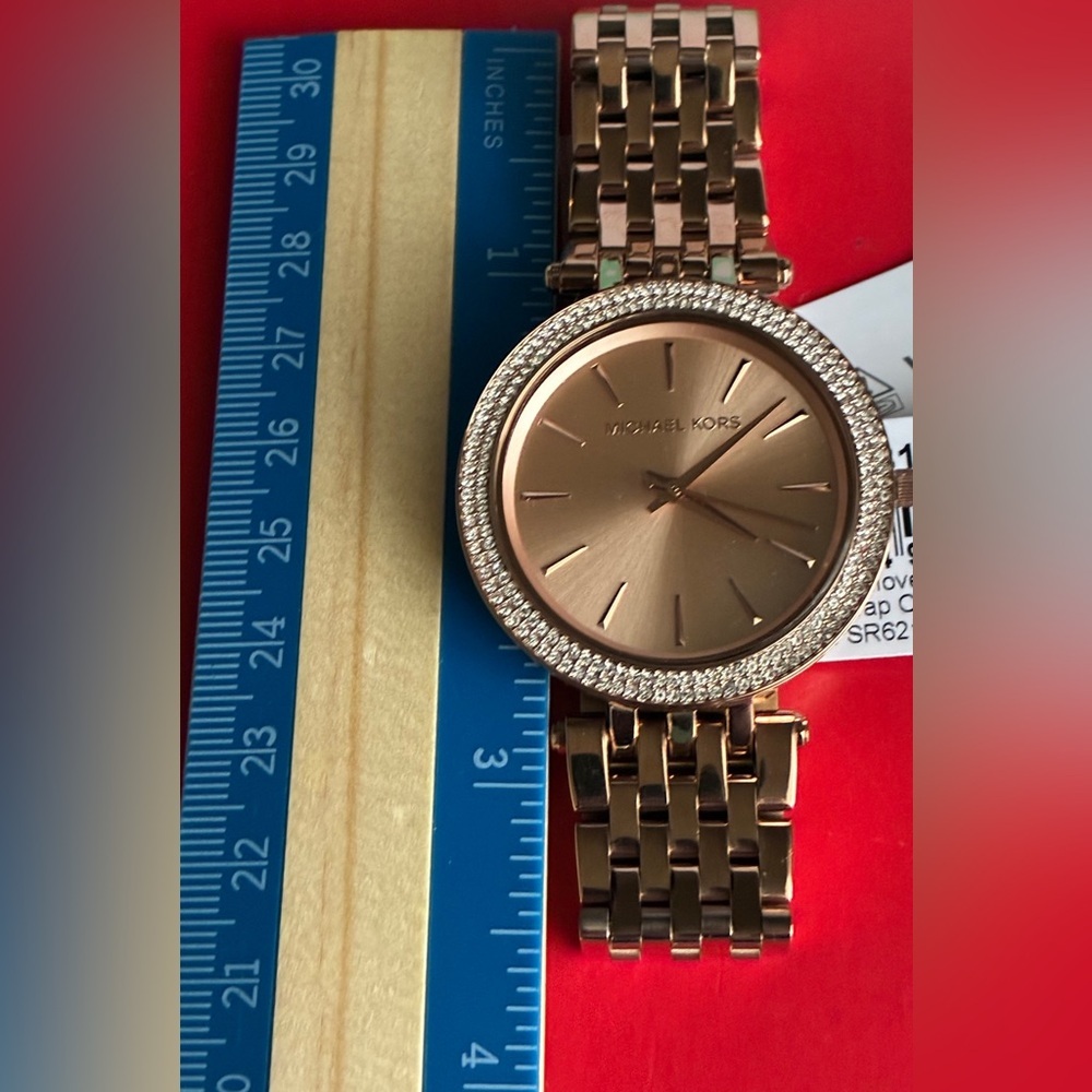 MICHAEL KORS Watch,Michael Kors Women's Watch in Rose Gold with Crystal Accents - Picture 7 of 12
